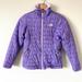 The North Face Jackets & Coats | Girls The North Face Purple Print Reversible Fleece Puffer Jacket W/ Mock Neck | Color: Pink/Purple | Size: Mg