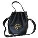 Tory Burch Bags | New Tory Burch Ladies Miller Black Grain Leather Drawstring Bucket Bag | Color: Black/Gold | Size: Os