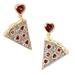 Kate Spade Jewelry | Kate Spade Pizza My Heart Dangle Earrings | Color: Gold/Red | Size: Os