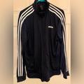 Adidas Jackets & Coats | Men’s Adidas Athletic/Track Jacket Size L Cotton Full-Zip Unisex Dark Navy | Color: Black/Blue/Red | Size: L