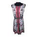 Pink Victoria's Secret Dresses | New York And Company Pink Black White Floral Striped Sleeveless Skater Dress 14 | Color: Pink/White | Size: 14