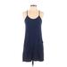 Dina Be Casual Dress - Mini Scoop Neck Sleeveless: Blue Print Dresses - Women's Size Small
