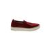 Born Handcrafted Footwear Sneakers: Slip-on Platform Casual Red Print Shoes - Women's Size 7 1/2 - Round Toe