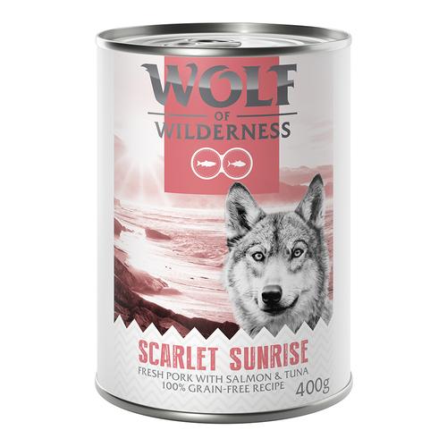 Wolf of Wilderness Adult - mit frischem rotem Fleisch 6 x 400 g Scarlet Sunrise: Schwein, Lachs...