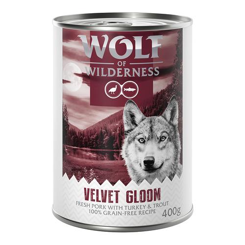 Wolf of Wilderness Adult - mit frischem rotem Fleisch 6 x 400 g Velvet Gloom: Schwein, Pute und...