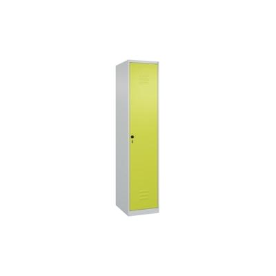 C+P Spind Classic PLUS, 1 Abteil, HxBxT 185x40x50cm, Sicherheitsdrehriegel, Hellgrau/Clowngrün von PROREGAL Image