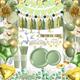 Guudmua 181 Pcs Sage Green birthday decorations, balloon kit