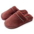 PRETTY YOU London Gracie Slip on Mule Style Faux Fur Diamante Slippers Hard-Wearing Non-Slip Cushioned Insole Underfoot For In-outdoor Copper