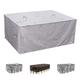 Garden Furniture Covers Waterproof, Patio Furniture Covers Rectangular Outdoor Waterproof Garden Sofa Cover Rectangular Equipment Protection 420D Oxford 270x210x85cm Silver