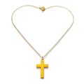 ROBERTS Grand Cross Pendant Necklace in 18ct Gold Plated Sterling Silver | 34mm x 20mm (14")