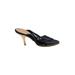 Salvatore Ferragamo Heels: Slip-on Kitten Heel Feminine Black Print Shoes - Women's Size 7 1/2 - Open Toe