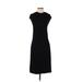 Club Monaco Casual Dress - Sheath Crew Neck Short sleeves: Black Solid Dresses - Women's Size X-Small