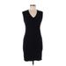 J.Crew Factory Store Casual Dress - Bodycon V Neck Sleeveless: Black Solid Dresses - Women's Size X-Small