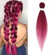 Extensions de Cheveux Synth￩tiques Tress￩s Noirs Naturels Tresses au Crochet Professionnelles