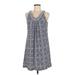 Apt. 9 Casual Dress - A-Line Scoop Neck Sleeveless: Blue Dresses - Women's Size Medium Petite