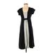 LILLY Casual Dress - A-Line: Black Color Block Dresses - Women's Size Small