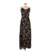 Boohoo Casual Dress - A-Line: Black Floral Dresses - Women's Size 4