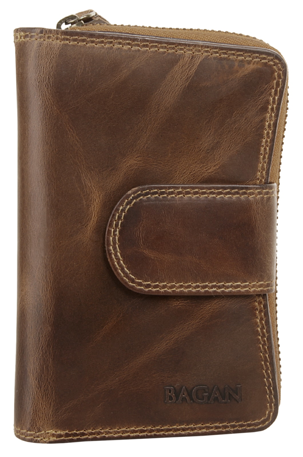 Geldbörse BAGAN, Damen, braun, Leder, vintage, Kleinlederwaren, echt Leder