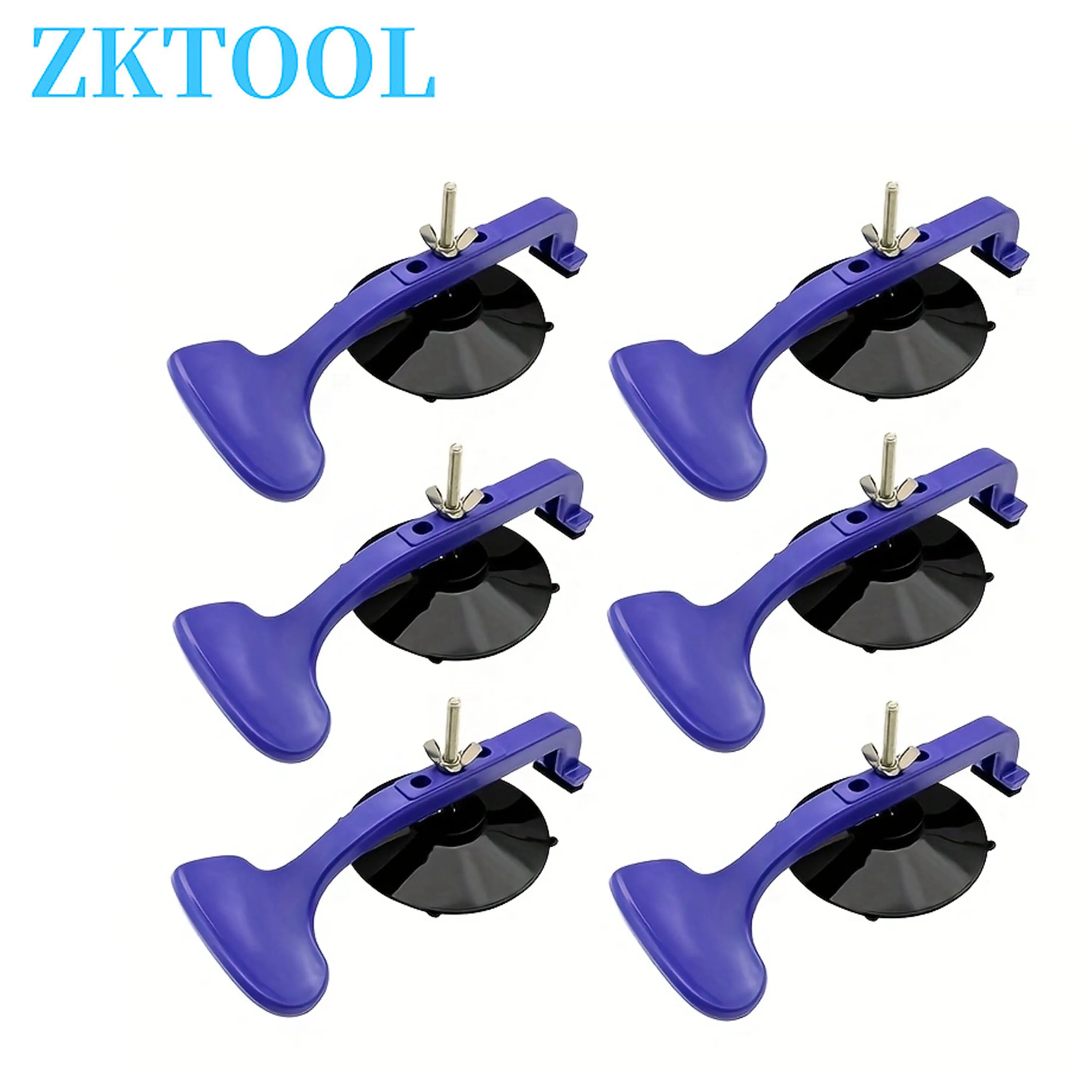 Verbessertes 6-teiliges Saugnapf-Klemm-Set für Auto, umwandelbare Glas-Windschutzscheibe, obere Reparatur, selbstklebendes Klasse-Klemm-Set mit Schwammpolster Image