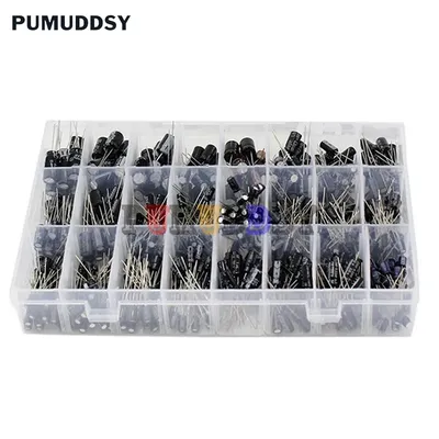 500 Stück/Los 0,1 UF-1000UF 24 Werte Aluminium-Elektrolyt kondensatoren 16-50V Mix-Elektrolyt Image