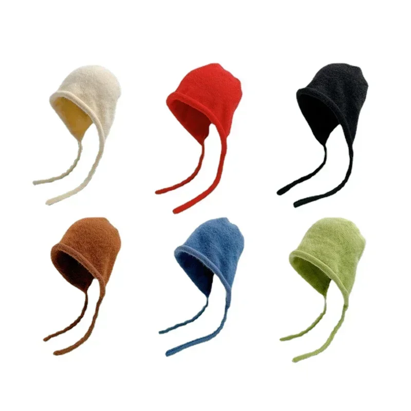 Winter Warme Hüte für Frauen Casual Stapeln Gestrickte Bonnet Caps Damen Hüte Einfarbig Hip Hop Skullies Weibliche Mützen
