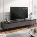 WESOME Mid Century Modern TV Stand for Tvs up to 80 inches, Entertainment Center with Drawers- Black - L