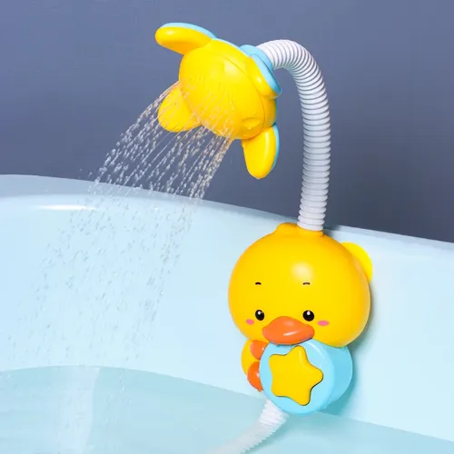 Qwz neue Bades pielzeug Baby Wasserspiel Ente Modell Wasserhahn Dusche elektrische Wassers pray