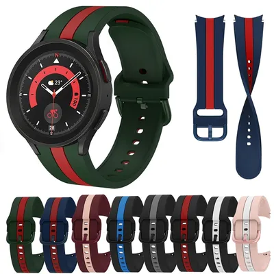 20 mm Uhrenarmband für Samsung Galaxy Watch 4 Classic 46 mm 42 mm Smartwatch Silikon Sportarmband Galaxy Watch 4 44 mm 40 mm Armband