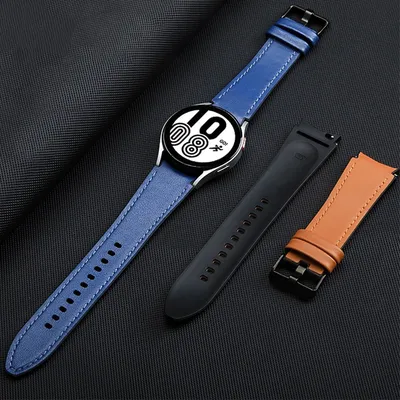 Silikon-Leder-Uhrenarmband für Samsung Galaxy Watch 6 5 4 Classic 42 mm 46 mm 43 mm 47 mm für Samsung Watch 5 4 6 40 mm 44 mm Band Image