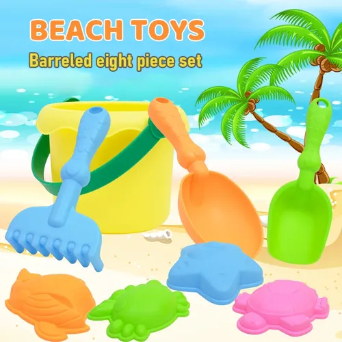 Baby kleine Weizen Stroh Strand Sand Spielzeug Strand Eimer Spielzeug Set und Schaufel Bulk für
