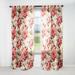 Designart "Vintage Roses Grace Victorian Pattern VI" Floral Traditional Curtain, Floral Panel