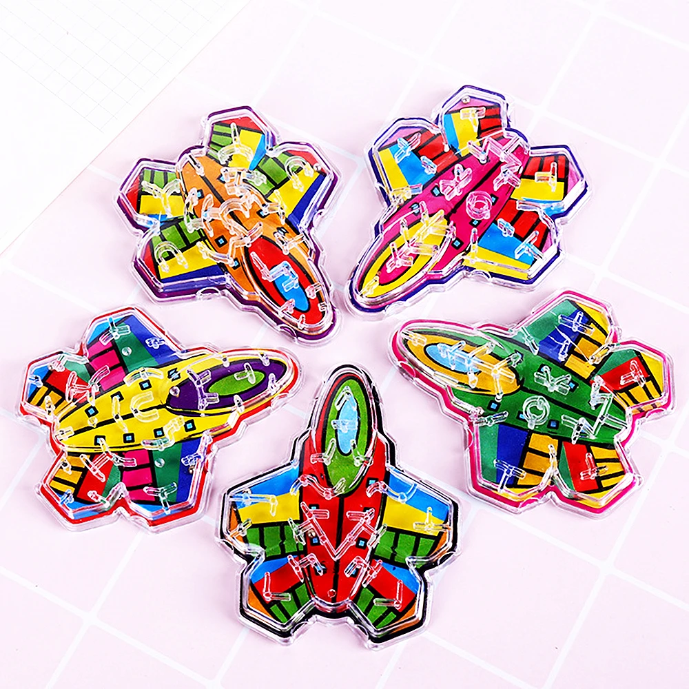 24PC Mini Transparent Flugzeug Track Labyrinth Spielzeug Kinder Geburtstag Party Favors Goodie Taschen Schule Belohnung Pinata Füllstoff Party liefert Image