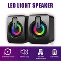 HiFi-Stereo-Mikrofon Lautsprecher PC-Lautsprecher USB-Kabel Caixa de Som mit LED-Licht für