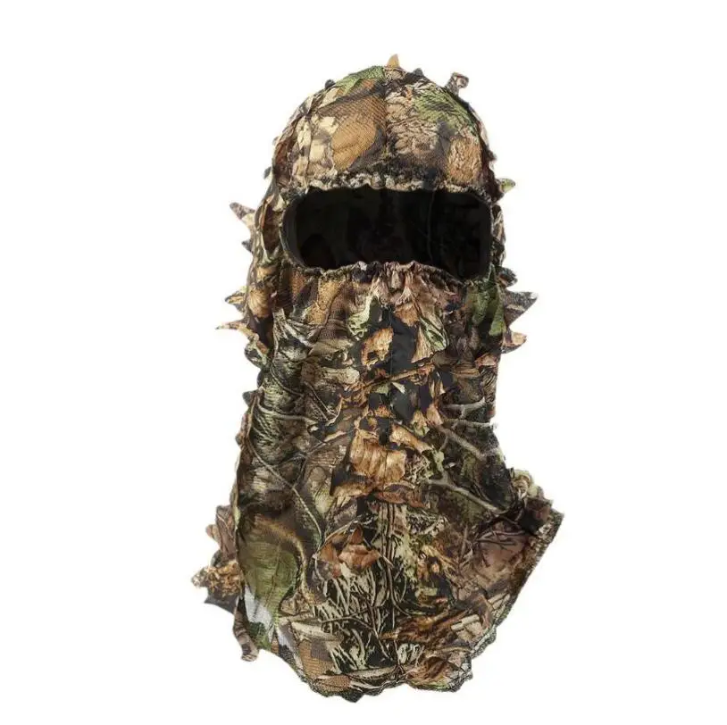 Ghillie Camouflage Leafy Hat 3D Vollgesichtsmaske Kopfbedeckung Türkei Camo Hunter Jagdzubehör Image