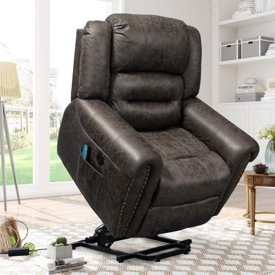 Faux Leather Oversized Power Lift Recliner Remote, Massage& Heating