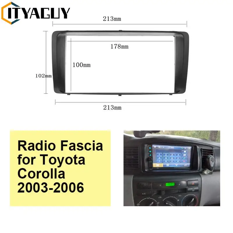 2 Din Auto Stereo Radio Audio DVD CD Fascia Platte Panel Rahmen Armaturenbrett Ersatz für Toyota Corolla 2003 2004 2005 2006