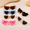 Herzförmige Kinder Sonnenbrille schöne Kinder Sonnenbrille Straße schießen Sonnenbrille einzigartige Jungen Mädchen Herz Brille Party