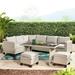 Better Homes & Gardens Brookbury 5 Piecec Wicker Outdoor Sectional Dining Set - Light Gray/ Beige