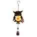 Jacenvly Outdoor Christmas Decorations Clearance Owl Wind Chimes Metal Crafts Painted Ornaments Bell Pendants Home Decor