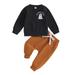 Baby Boy Halloween Pants Outfits 6M 12M 18M 24M 3Y Shirts Pumpkin Sweatshirt Pants Infant Boys Fall Winter Clothes Set