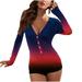 Trendy Women s Rompers Shorts Sexy V Neck One Piece Bodysuit Pajamas Button Down Onesies Naughty Playsuit Jumpsuit