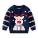 Ydojg Sweatshirts For Toddler Baby Tops Christmas Boys Girls Winter Long Sleeve Cartoon Deer Knit Sweater Warm Sweater For Children Clothes For 4-5 Years
