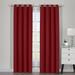 Sheetsnthings Ava 108-Inch Wide-by-96-Inch Long Set of 2 Triple Weave-Blackout Curtains with Tie Backs Red