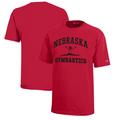 Youth Champion Scarlet Nebraska Huskers Icon Logo Gymnastics T-Shirt