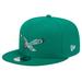 Men's New Era Kelly Green Philadelphia Eagles Historic 9FIFTY Snapback Hat