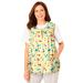 Plus Size Women's Snap-Front Apron by Only Necessities in Yellow Cats (Size 26/28)