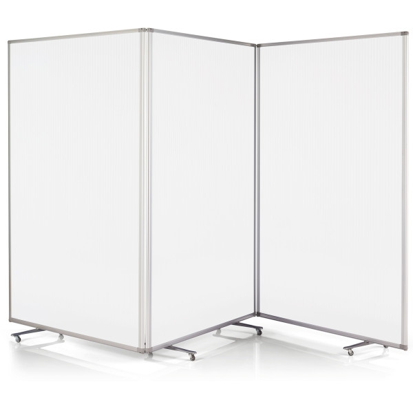 Magnetoplan Raumteiler Trennwand Large mit Acryloberfläche 3teilig mobil - faltbar - Laufrollen - 361x180x37cm (BxHxT) Image