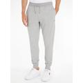 Sweathose TOMMY JEANS "TJM SLIM FLEECE SWEATPANT" Gr. L, N-Gr, grau (lt grey htr) Herren Hosen Sweathosen