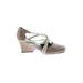 AUDLEY Heels: Slip On Chunky Heel Casual Tan Solid Shoes - Women's Size 37.5 - Round Toe