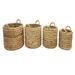 Set Of 4 Brown Sea Grass Coastal Storage Basket Storage Basket by Quinn Living in Brown